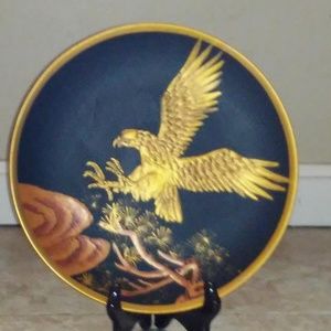 Oriental style  golden eagle Plate